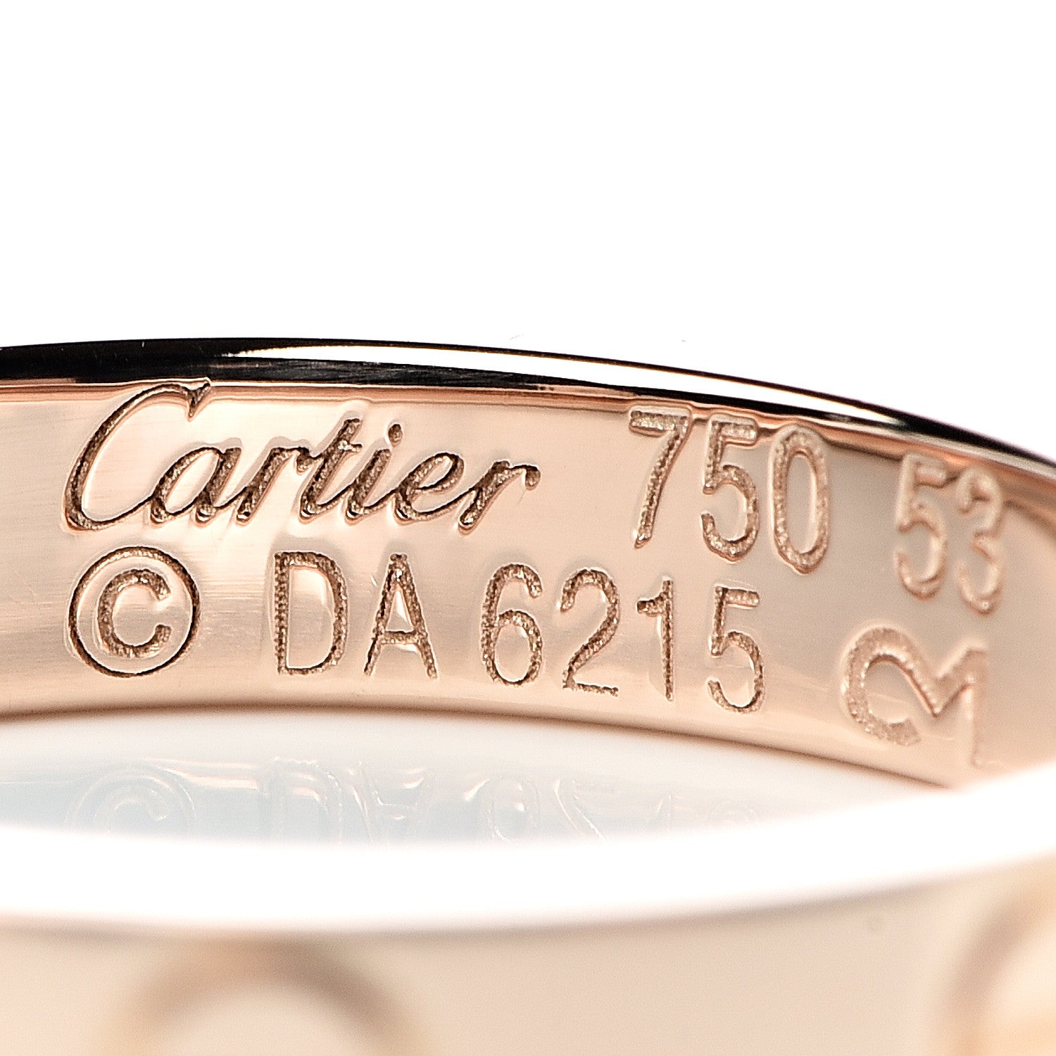 Cartier 18K Pink Gold 3.5mm LOVE Wedding Band Ring 53 6.25 4 of 6