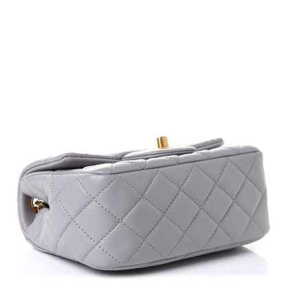 Chanel Lambskin Quilted Mini Pearl Crush Flap Light Grey 6 of 13