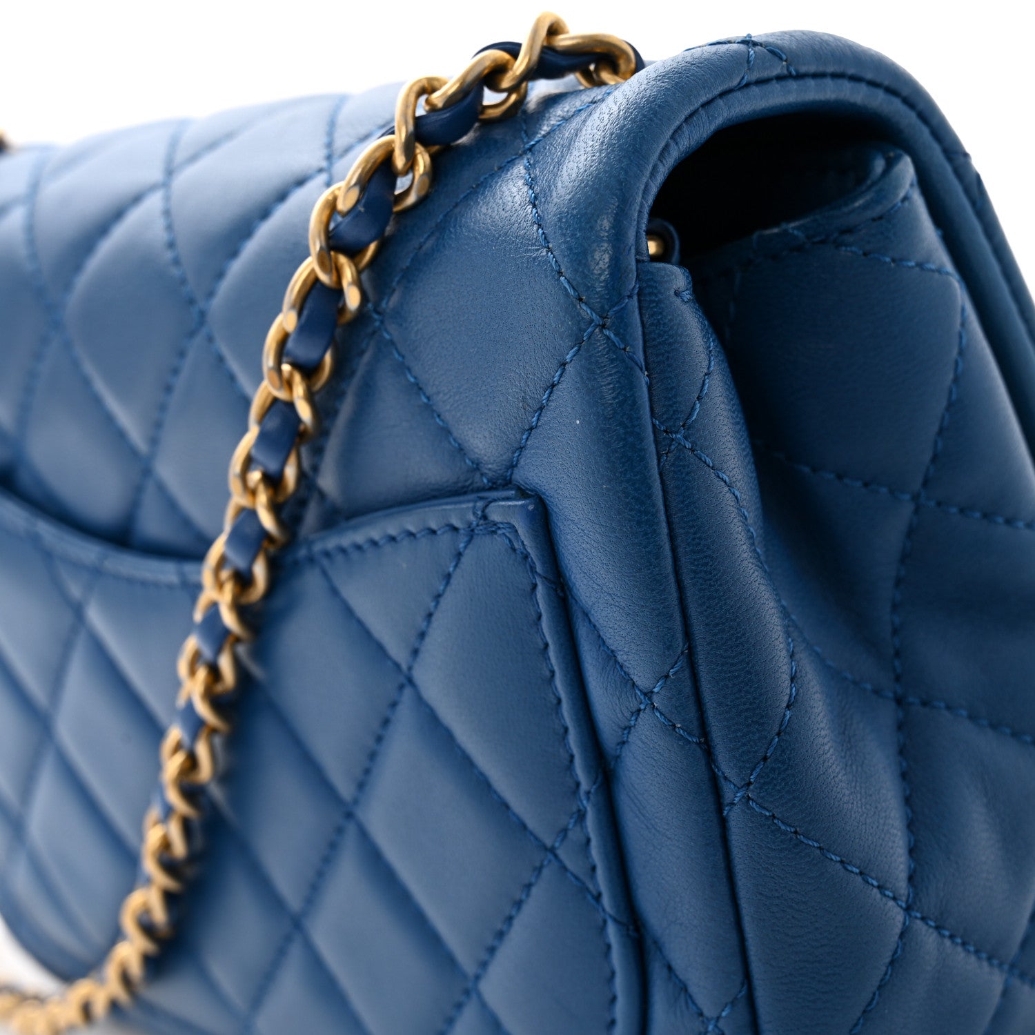 Chanel Lambskin Quilted Mini Pearl Crush Flap Blue 12 of 12