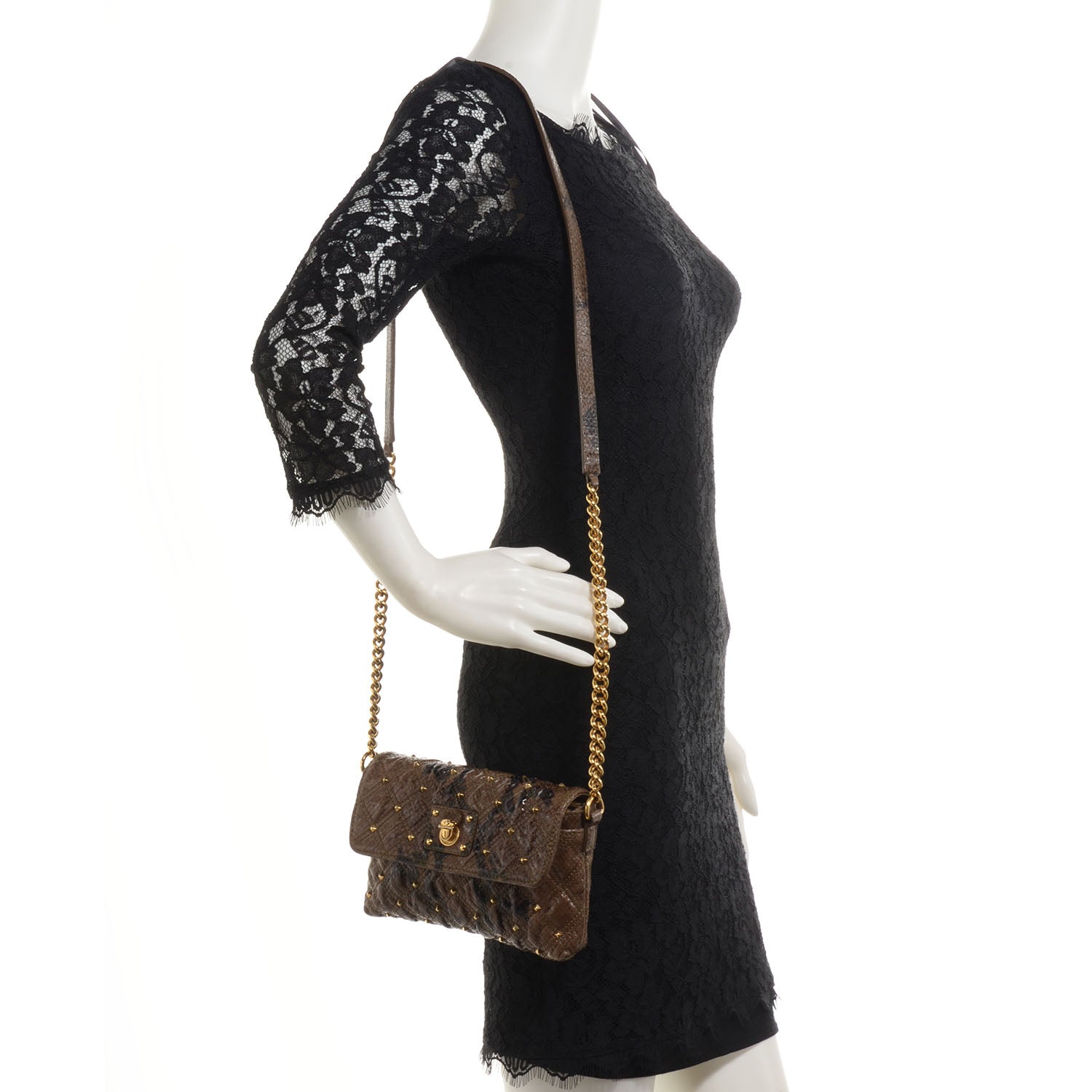 Marc Jacobs Python Embossed Stardust Single Brown 2 of 9