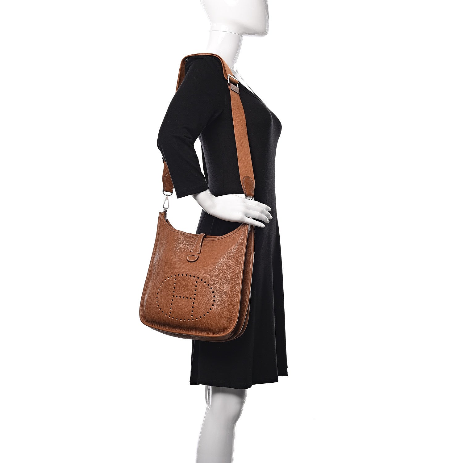 Hermes Taurillon Clemence Evelyne III PM Gold 2 of 9
