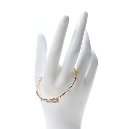 Tiffany 18K Rose Gold Diamond Bow Cuff Bracelet 2 of 5