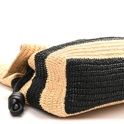 Loewe Raffia Striped Flamenco Knot Clutch Black Natural 8 of 9
