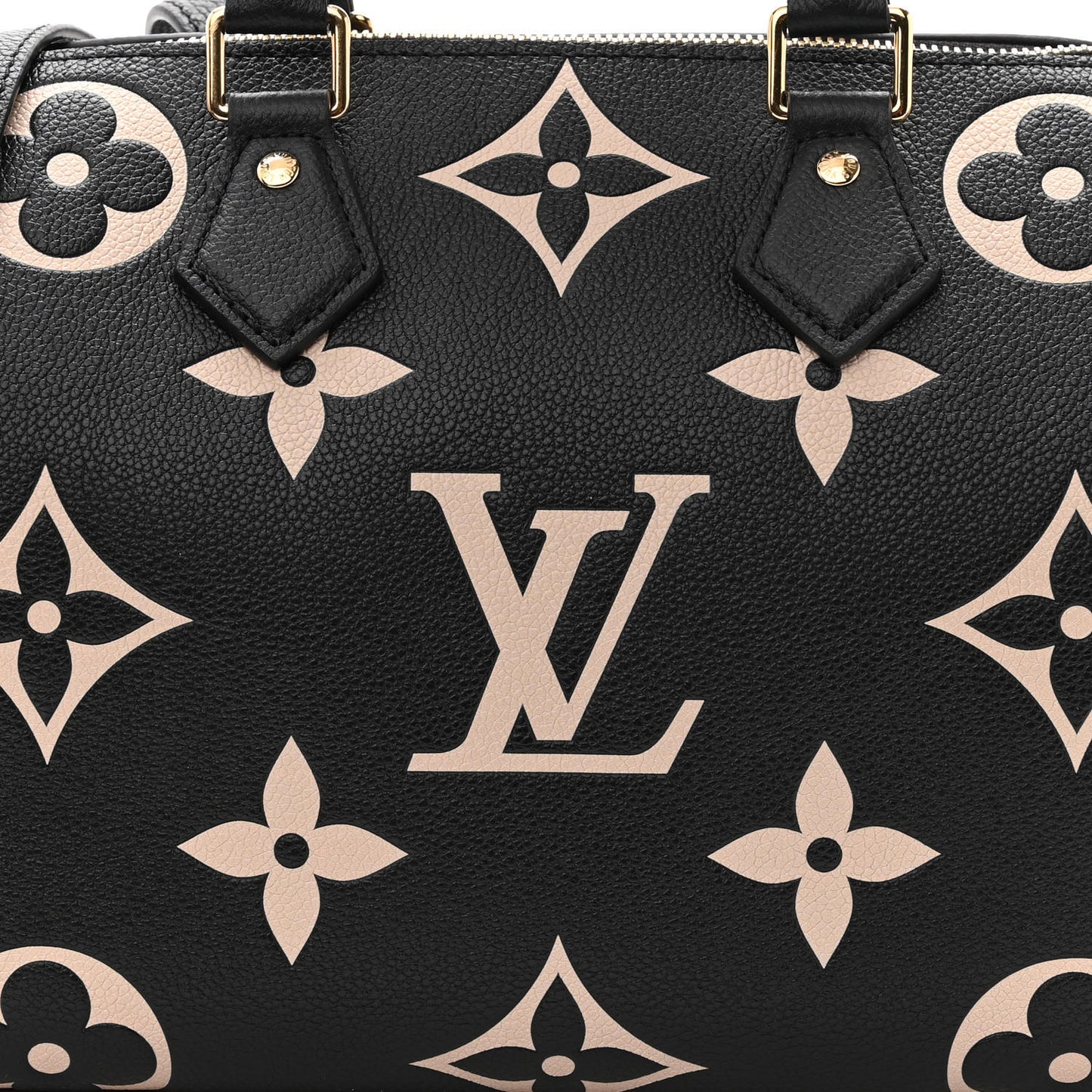 Empreinte Monogram Giant Speedy Bandouliere 25 Black Beige