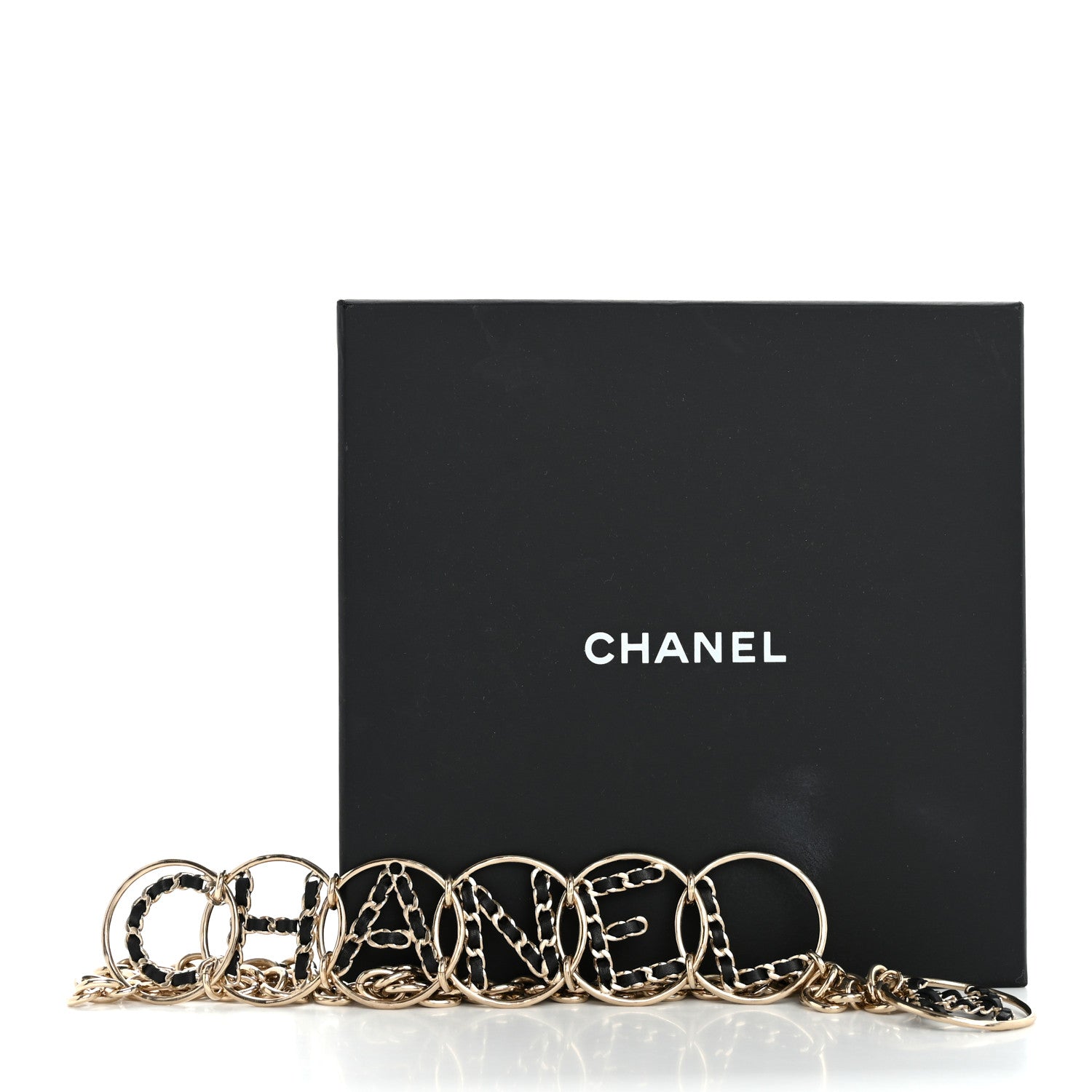 Chanel Metal Lambskin Chain Logo Belt 80 Gold 4 of 4