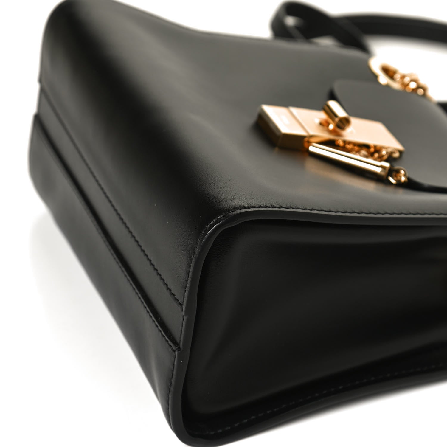 Chloe Shiny Calfskin Mini Annie Shoulder Bag Black 8 of 14