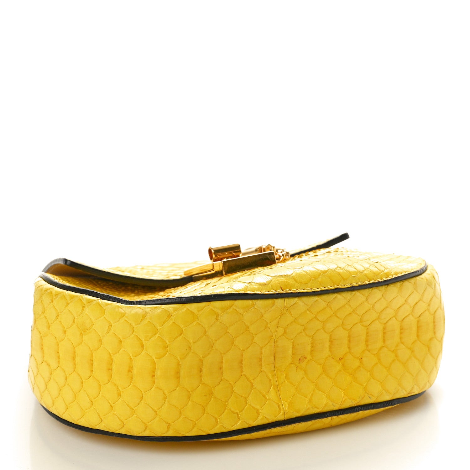 Chloe Snakeskin Mini Drew Shoulder Bag Yellow 4 of 10