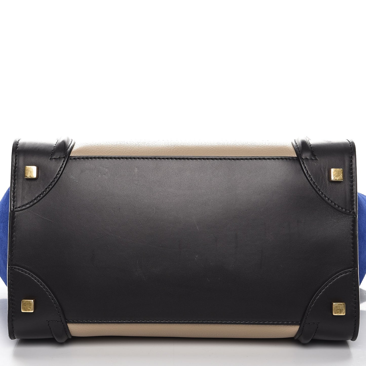 Elephant Calfskin Suede Mini Tri-Color Luggage Sand