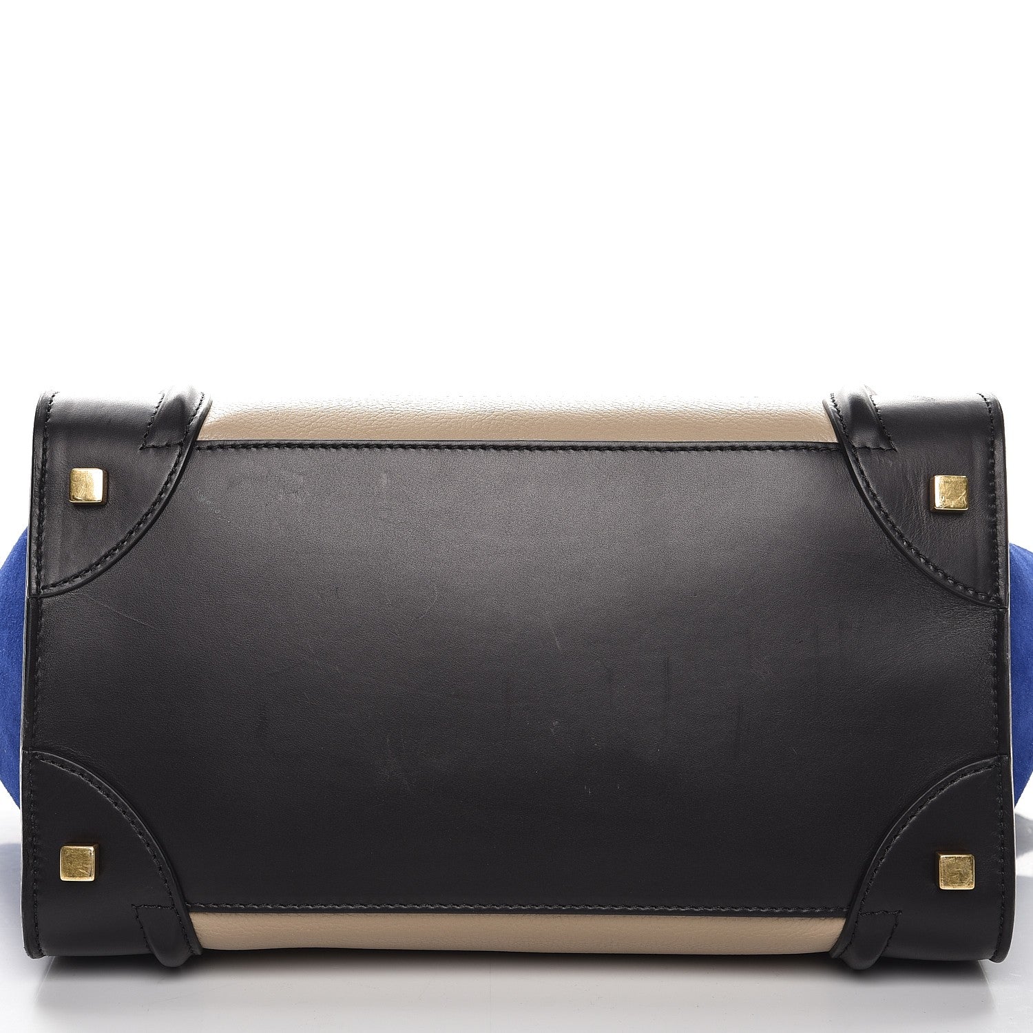 Celine Elephant Calfskin Suede Mini Tri-Color Luggage Sand 8 of 9