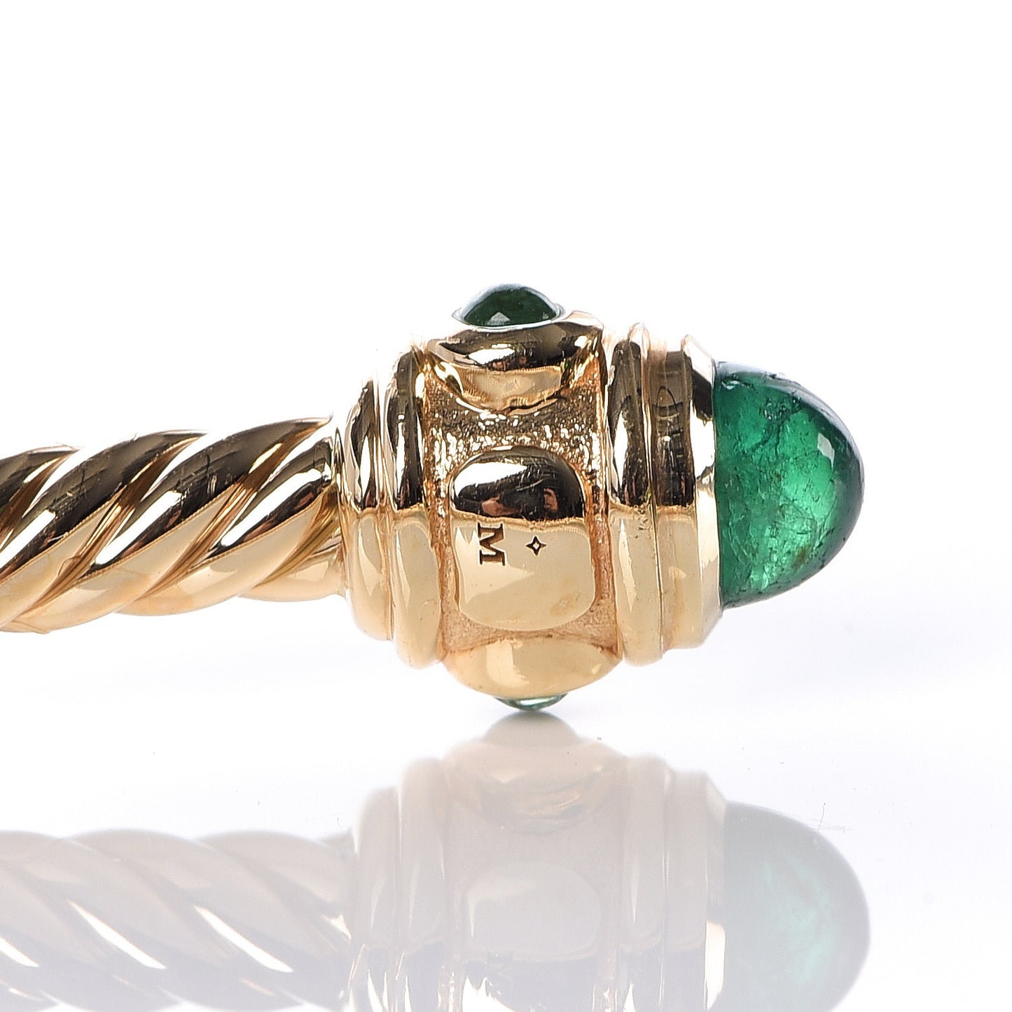 18K Yellow Gold Emerald 3.5mm Renaissance Bracelet