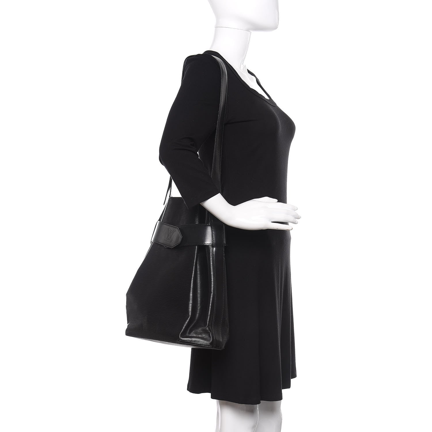 Louis Vuitton Epi Sac D'Epaule GM Black 2 of 8