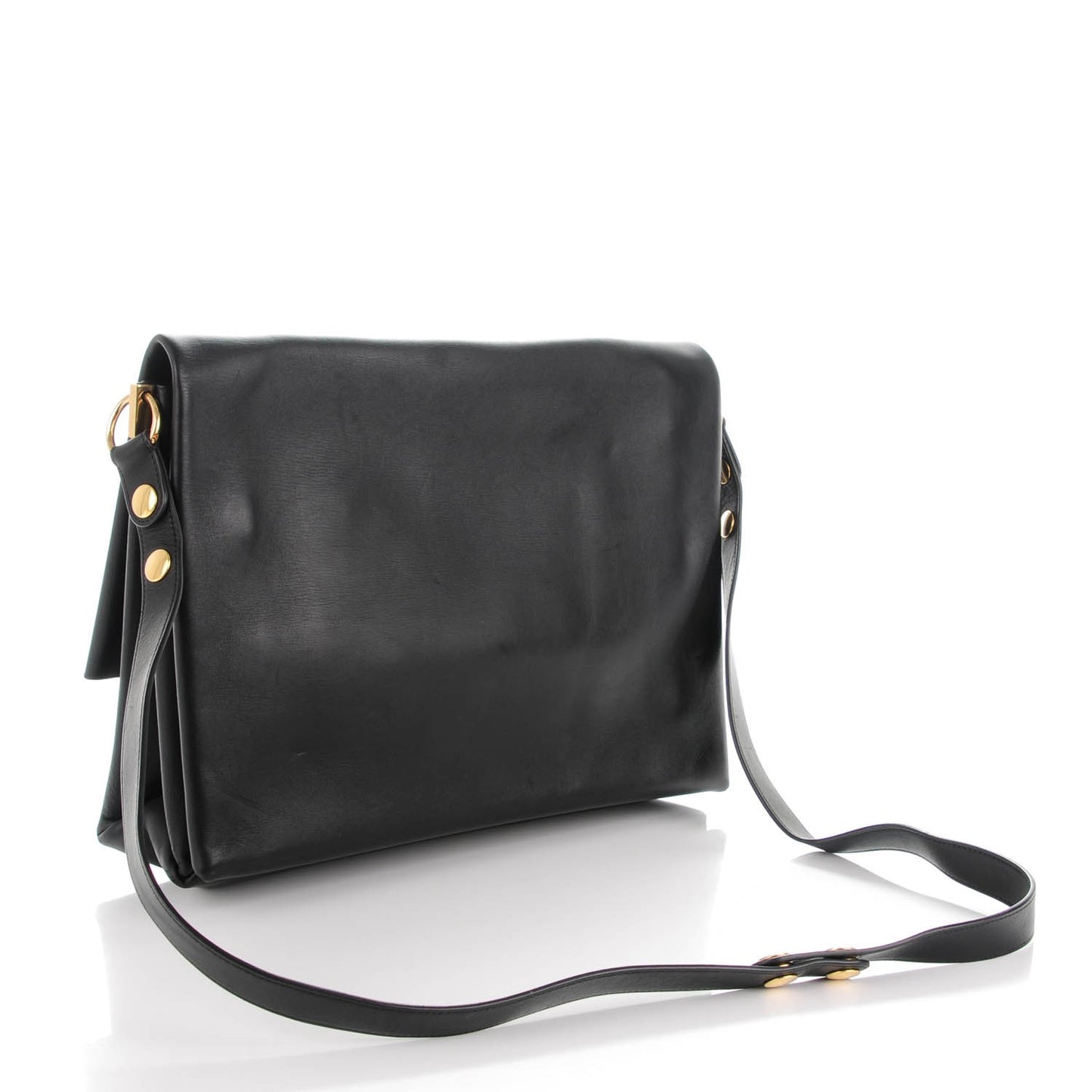 Smooth Calfskin Blade Flap Black