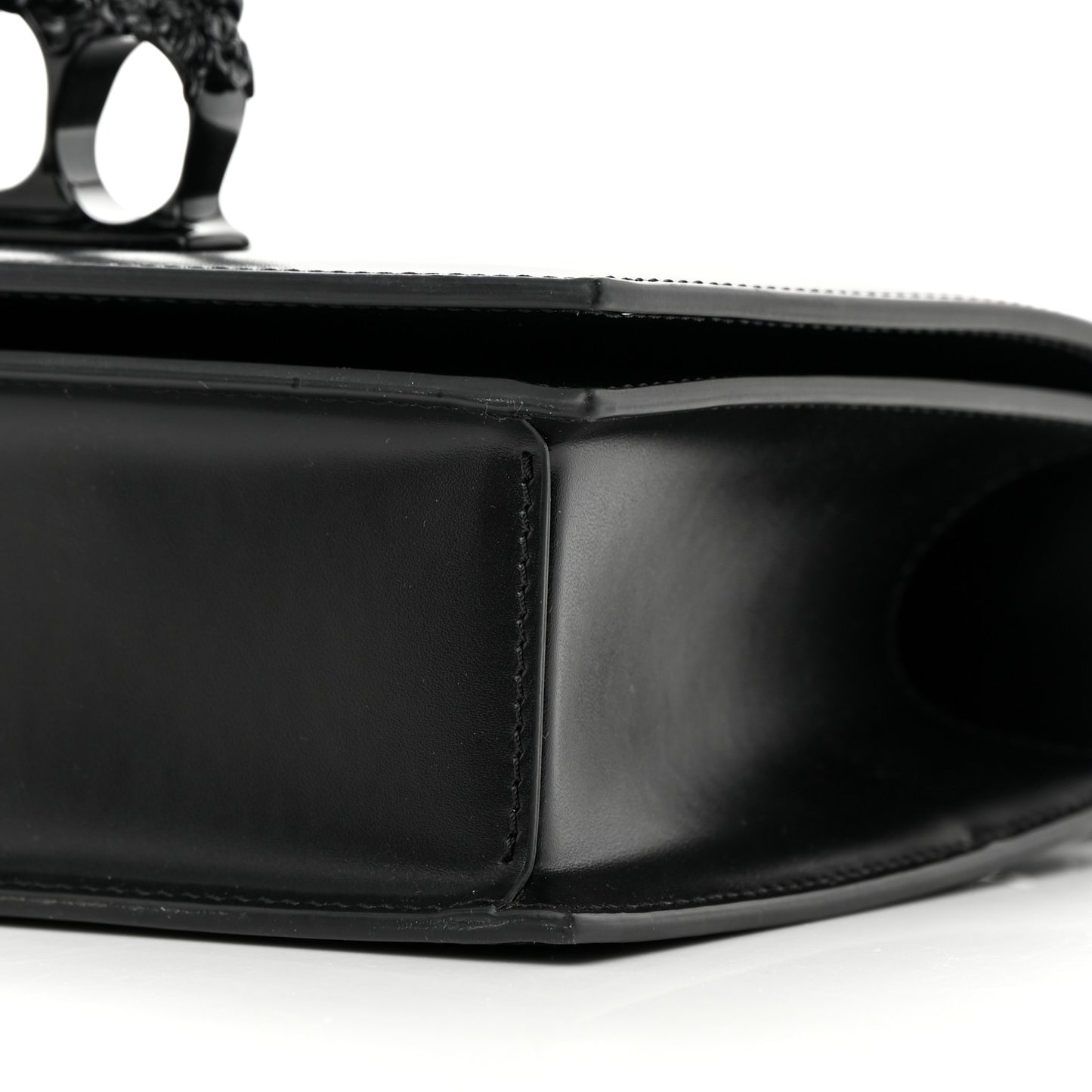 Calfskin Knuckle Shoulder Bag Black