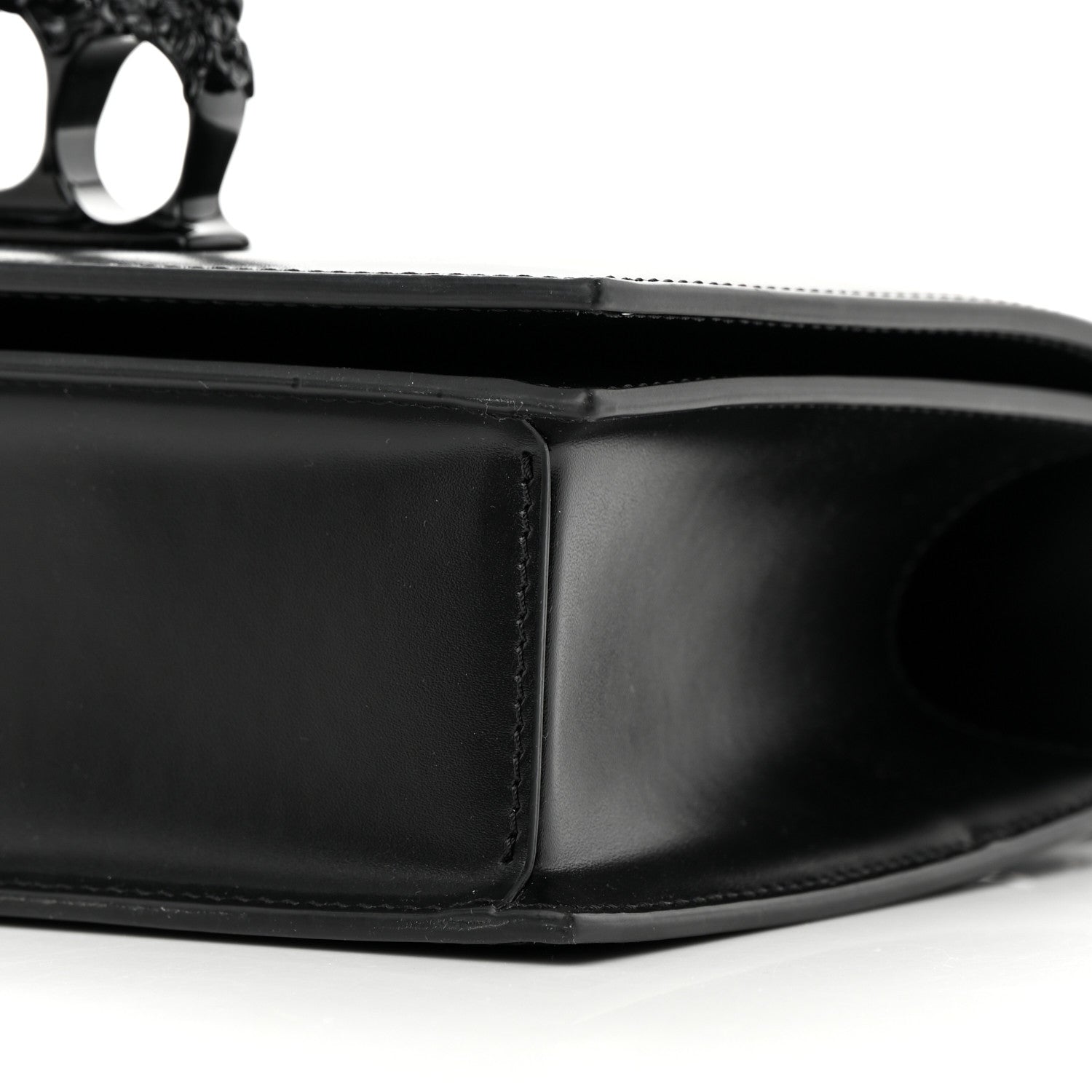 Alexander McQueen Calfskin Knuckle Shoulder Bag Black 8 of 11