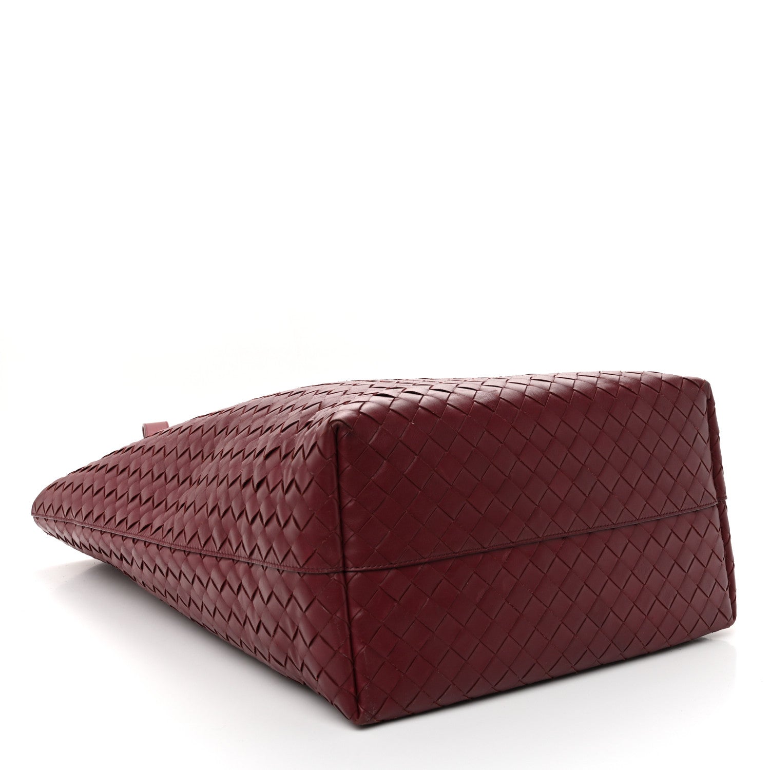 Bottega Veneta Calfskin Intrecciato Large North South Tote Bag Burgundy 5 of 11