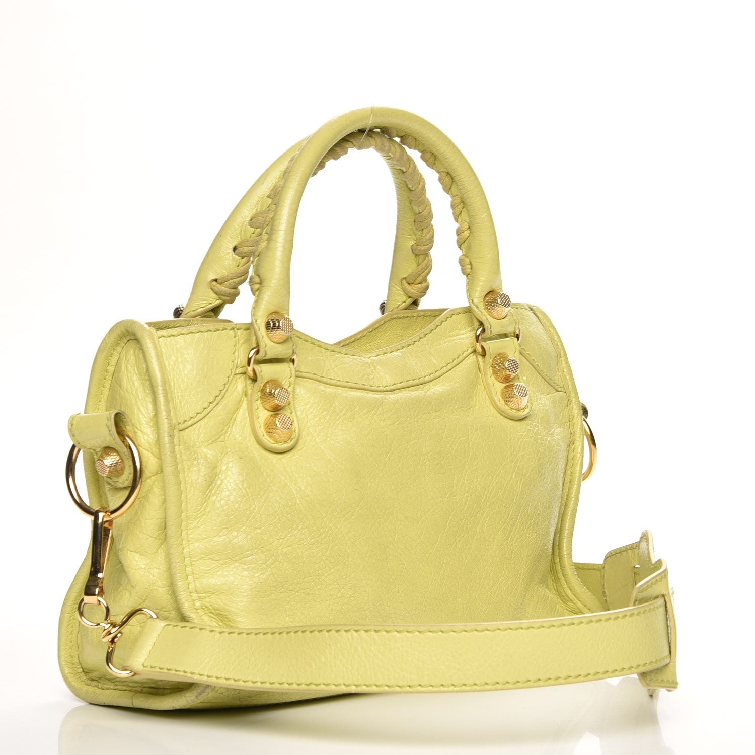 Balenciaga Agneau Giant 12 Gold Hardware Mini City Jaune Citronnade 4 of 10