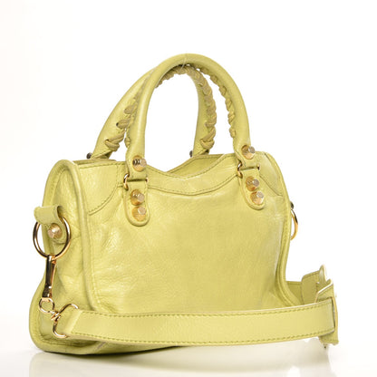 Balenciaga Agneau Giant 12 Gold Hardware Mini City Jaune Citronnade 4 of 10