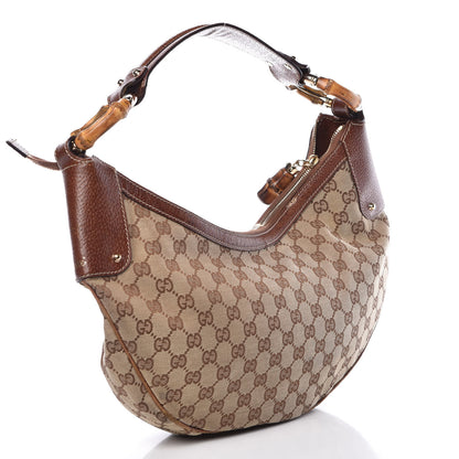 Gucci Monogram Bamboo Ring Hobo Brown 3 of 17