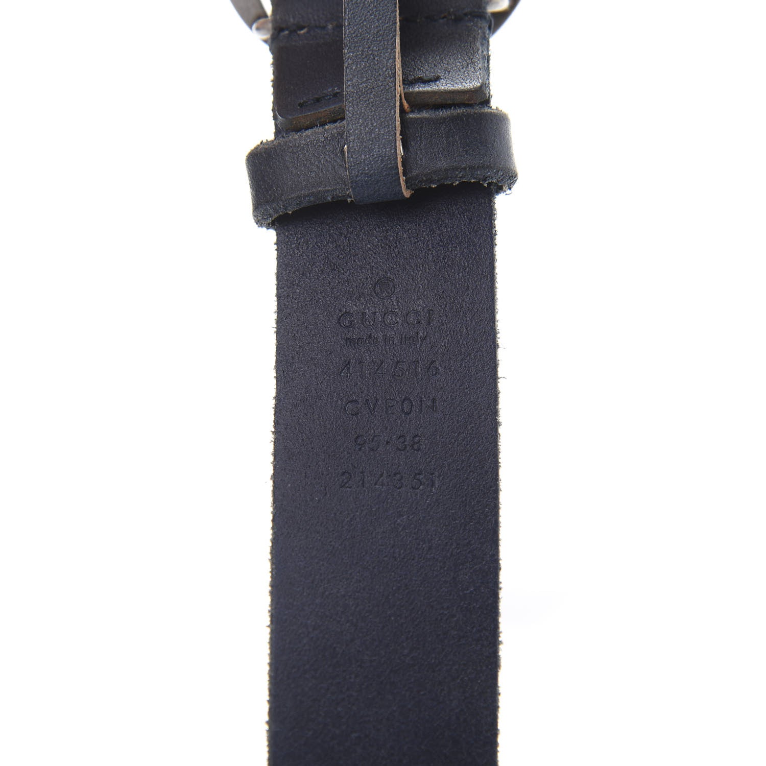 Gucci Cuoio Toscano Nickel Double G 30mm Belt 95 38 Blue 3 of 8