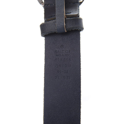 Gucci Cuoio Toscano Nickel Double G 30mm Belt 95 38 Blue 3 of 8