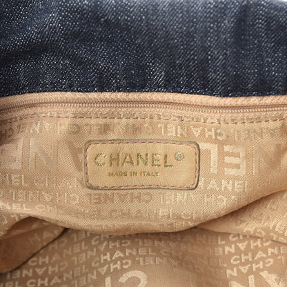 Chanel Denim XL Coco Cabas Tote Dark Blue 6 of 10