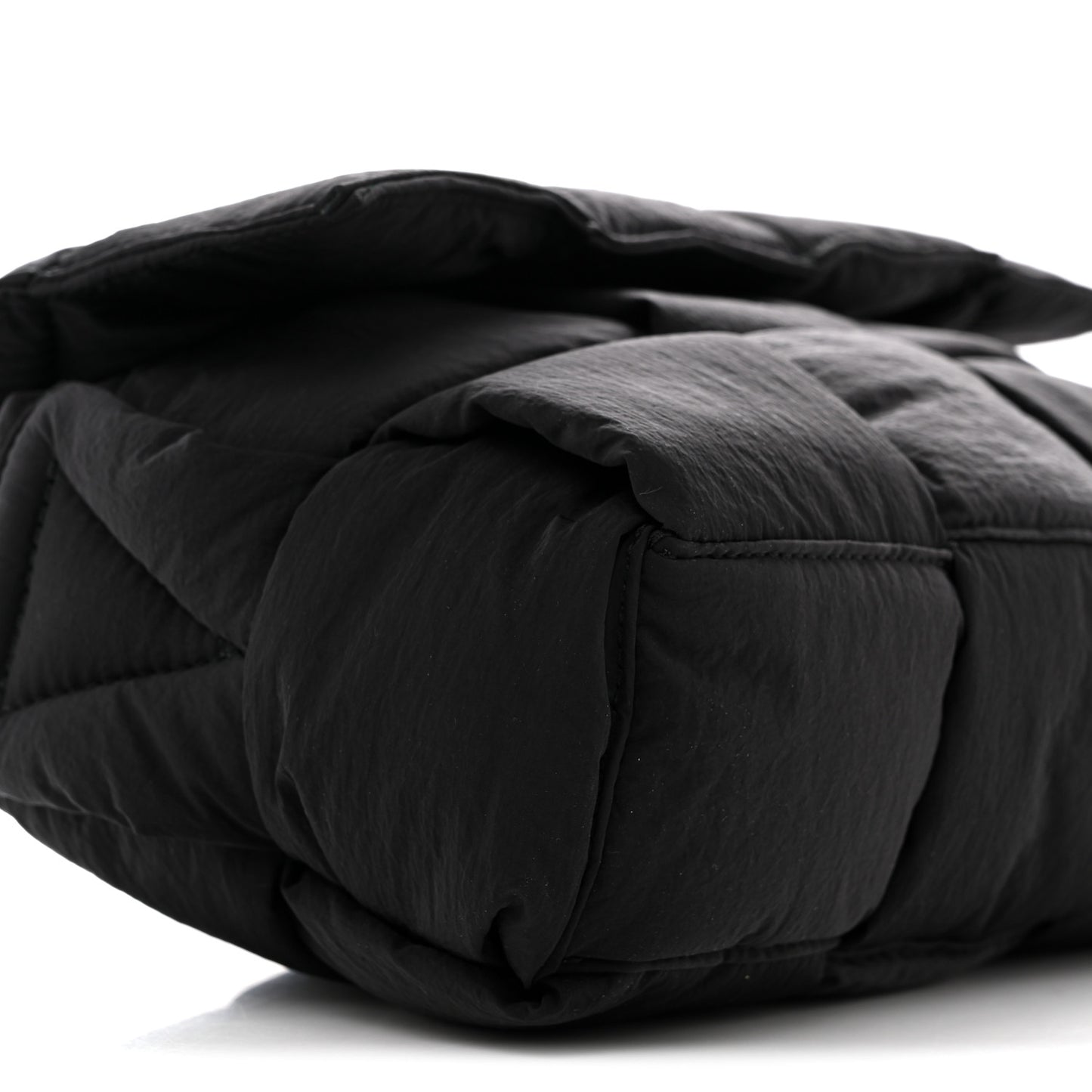 Nylon Intrecciato Padded Tech Cassette Bag Black