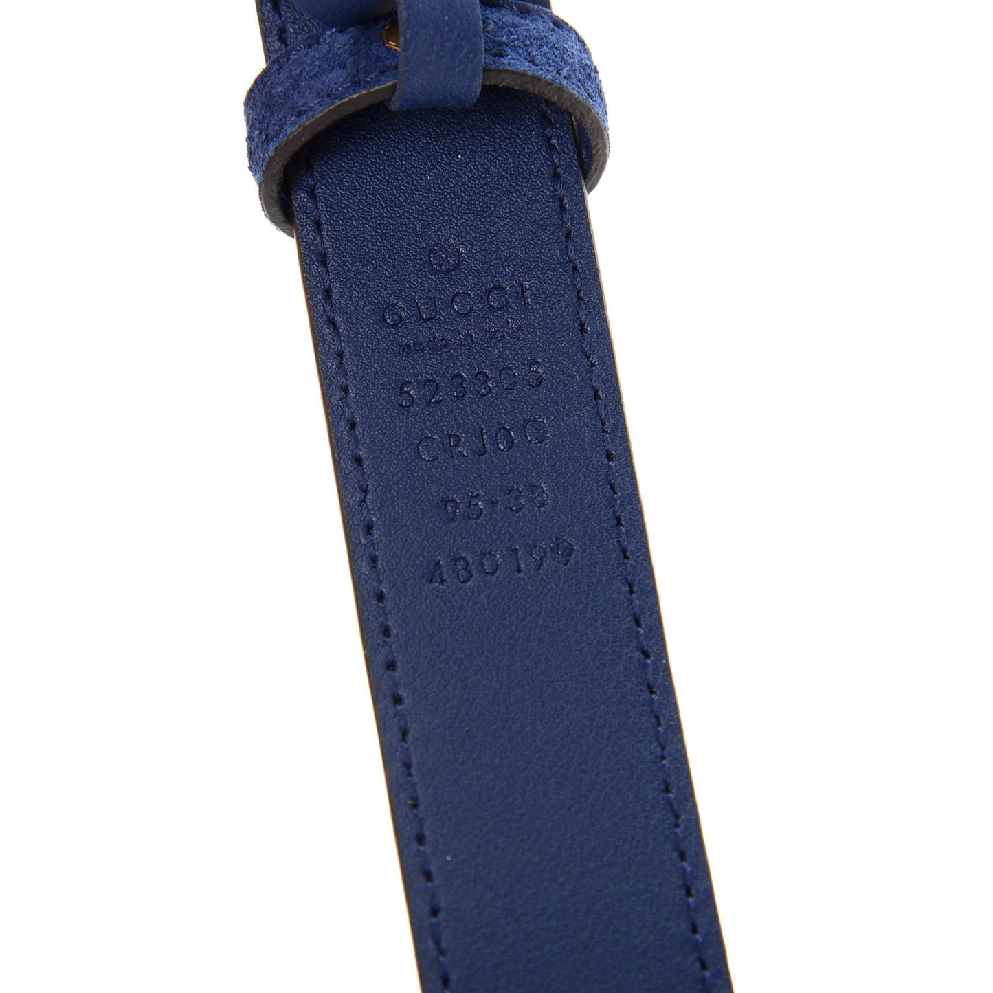 Suede Icaro G Cube 25mm Belt 95 38 Dark Navy