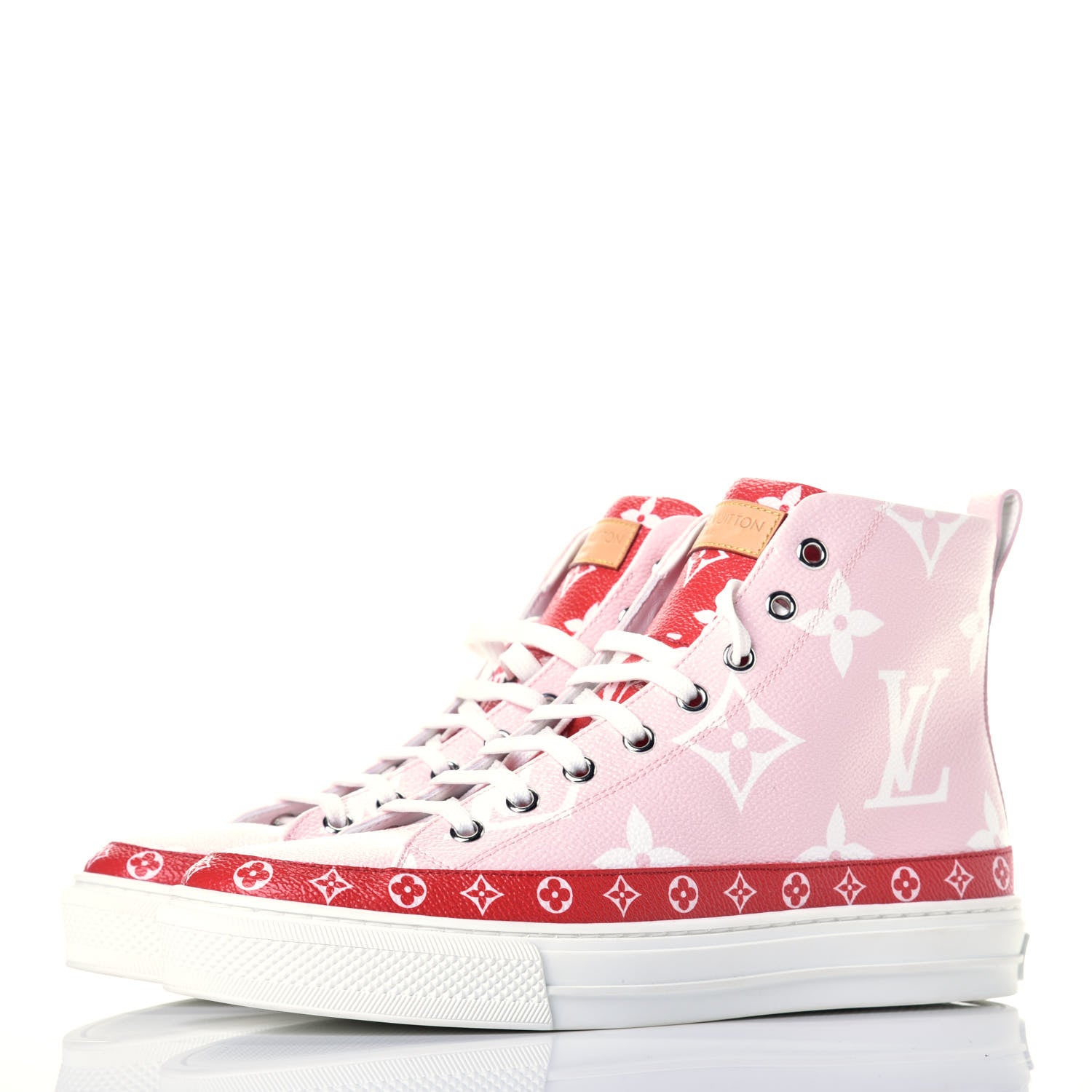 Louis Vuitton Monogram Giant Stellar Sneaker Boots 38 Rose Rouge 3 of 10