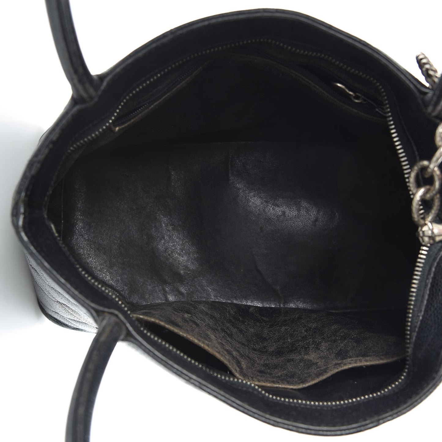 Caviar Quilted Medallion Tote Black