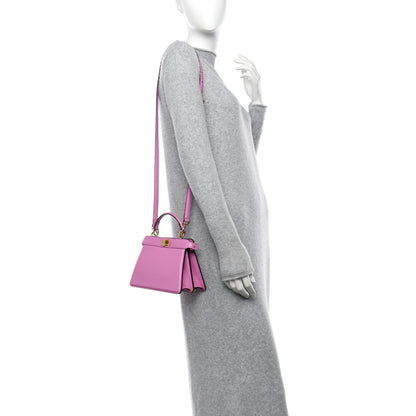 Fendi Shiny Nappa Petite Peekaboo I SEE U Satchel Rosa 2 of 9