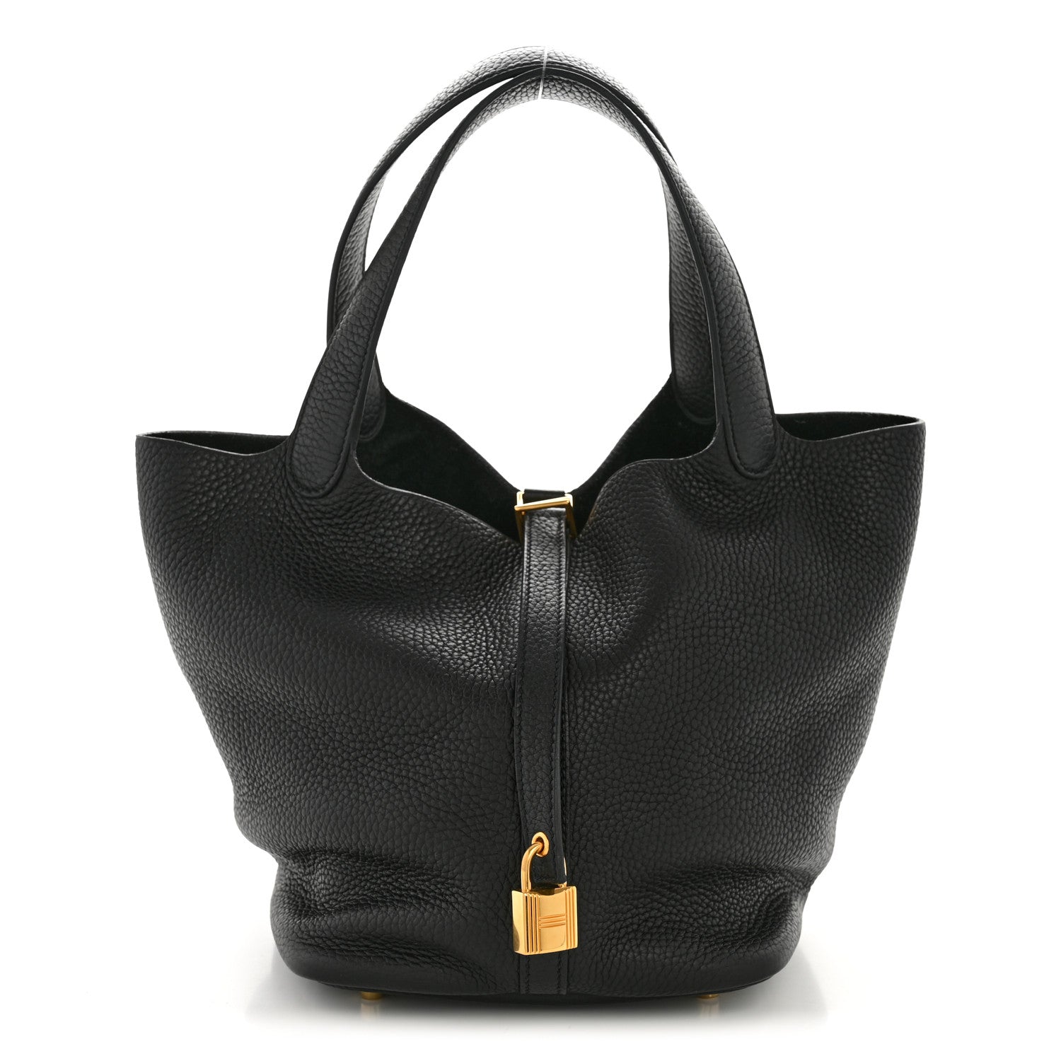 Hermes Taurillon Clemence Picotin Lock 22 MM Black 1 of 11