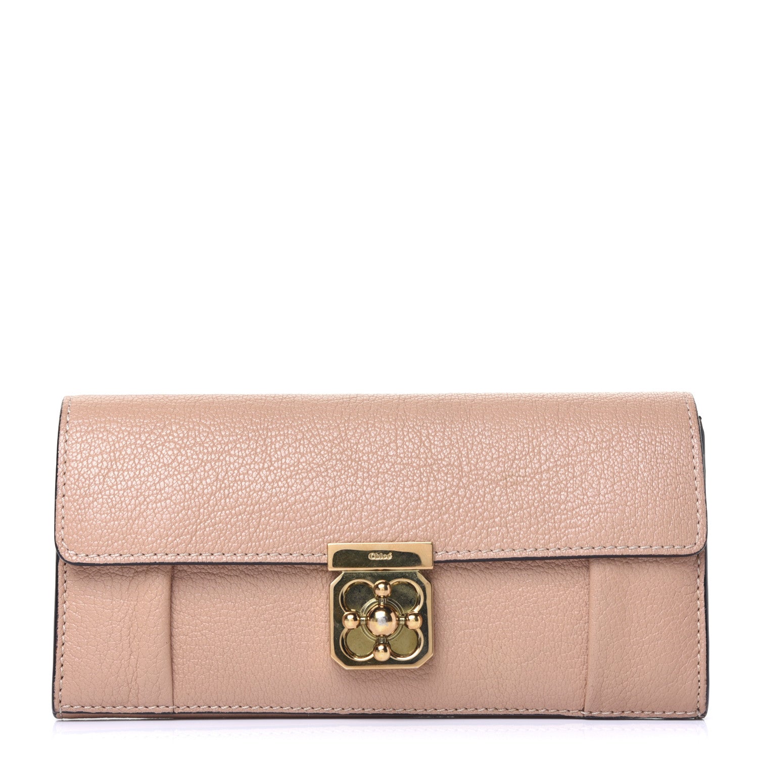 Chloe Goatskin Elsie Long Wallet Gingerbread 1 of 14