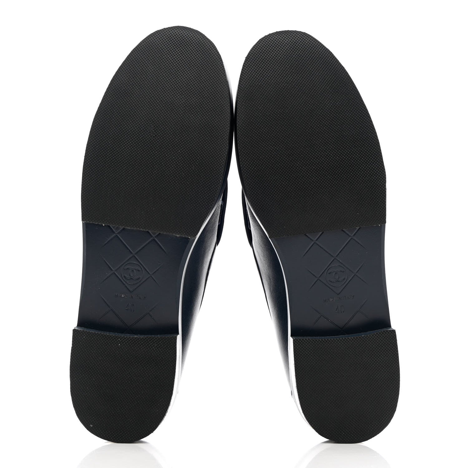 Chanel Lambskin Quilted CC Turnlock Loafers 40 Navy 5 of 13