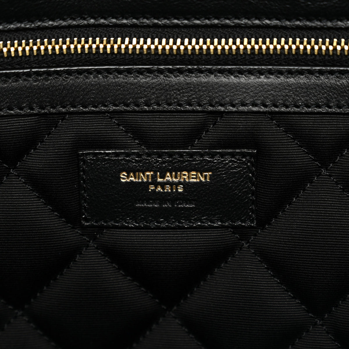 Calfskin Quilted ES Giant Travel Bag Black