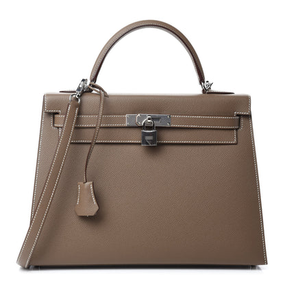 Hermes Epsom Kelly Sellier 32 Etoupe 1 of 12