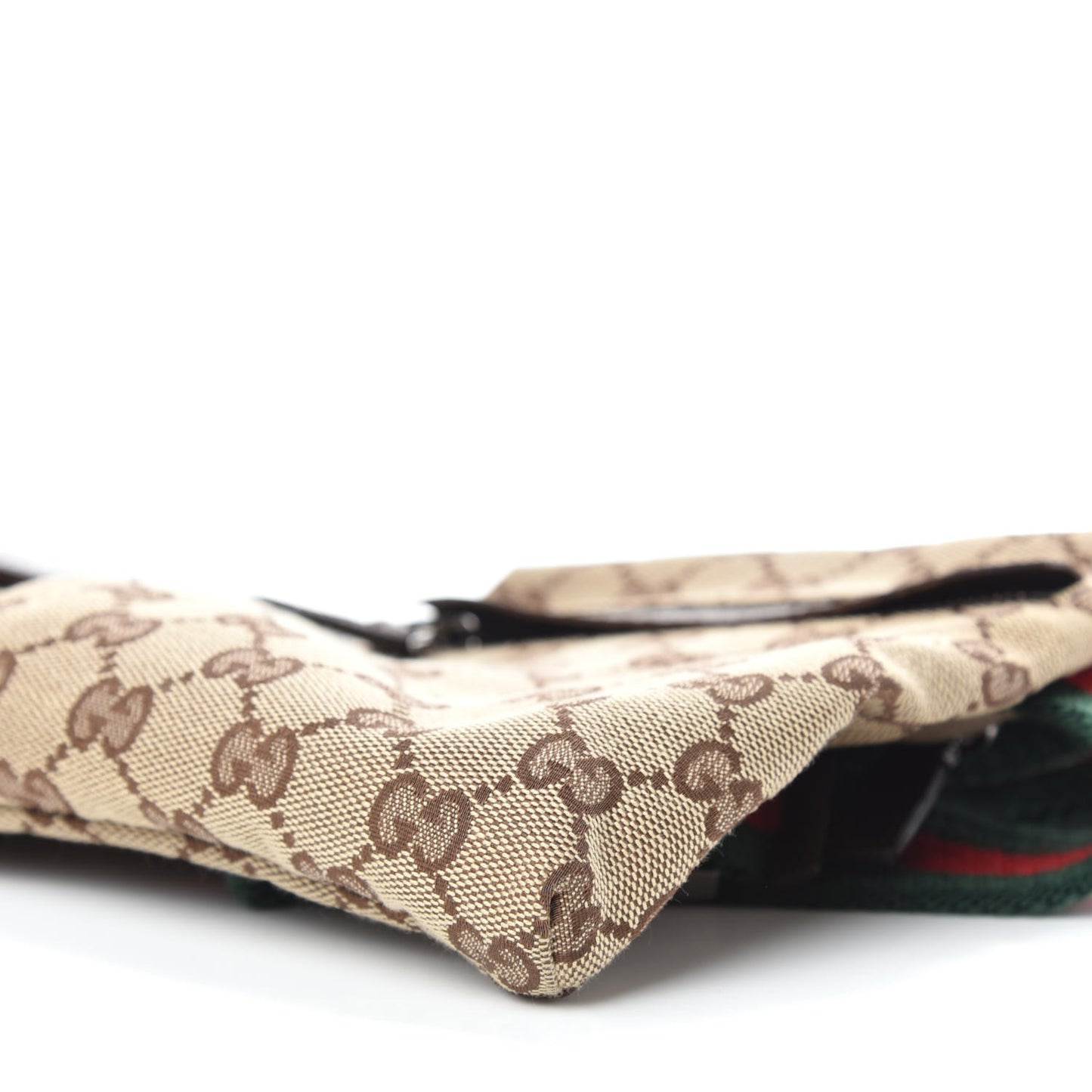 GG Monogram Double Pocket Belt Bag Dark Brown