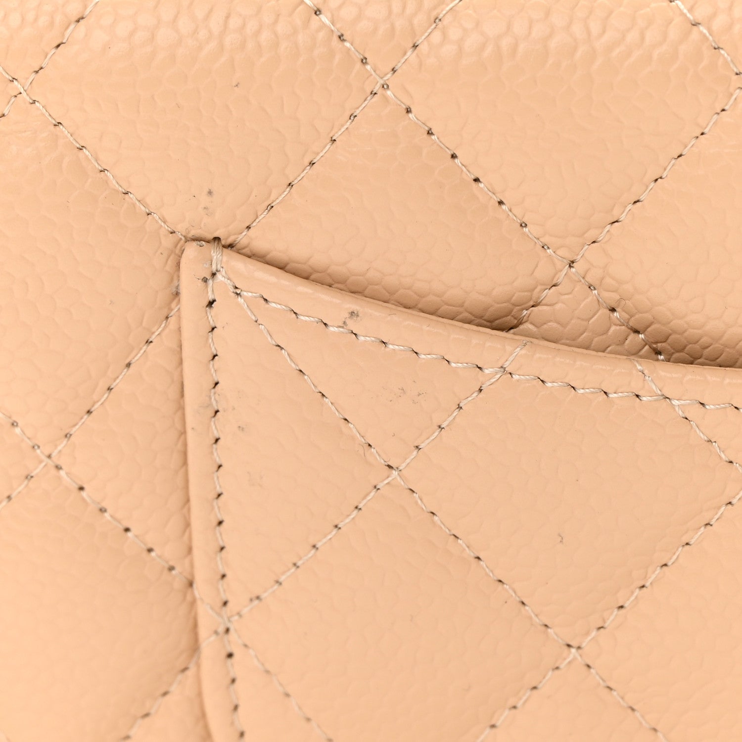 Chanel Caviar Quilted Wallet On Chain WOC Beige 15 of 16
