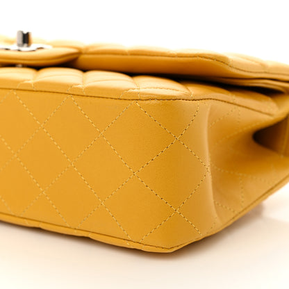 Chanel Lambskin Quilted Medium Double Flap Yellow 9 of 11