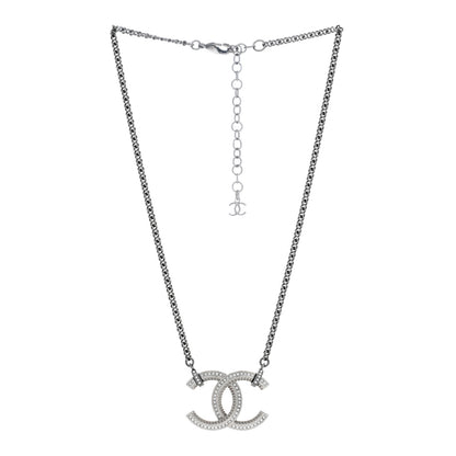 Chanel Ruthenium Crystal CC Chain Necklace 3 of 4
