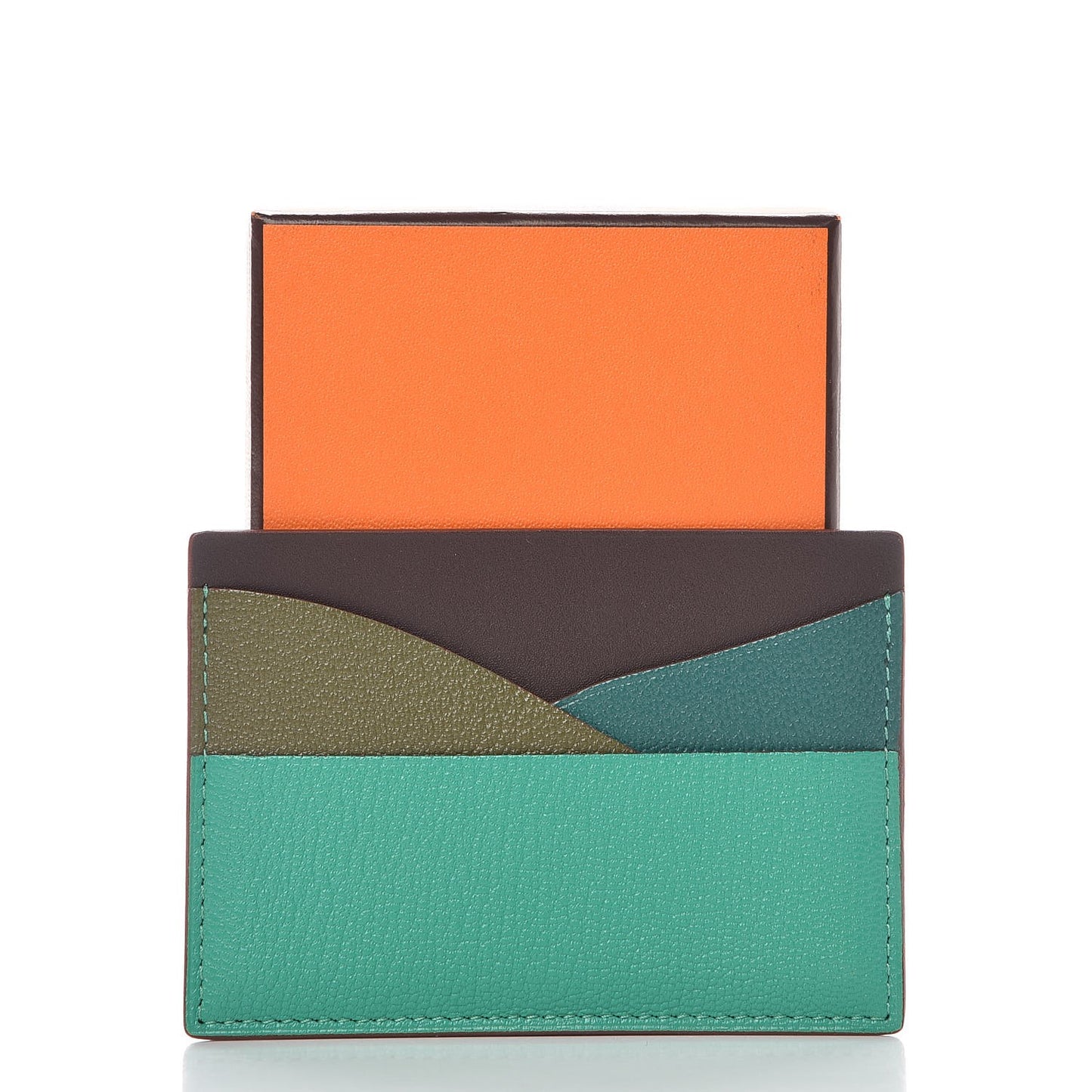 Chevre Mysore Epsom Landscape Petit H Card Case