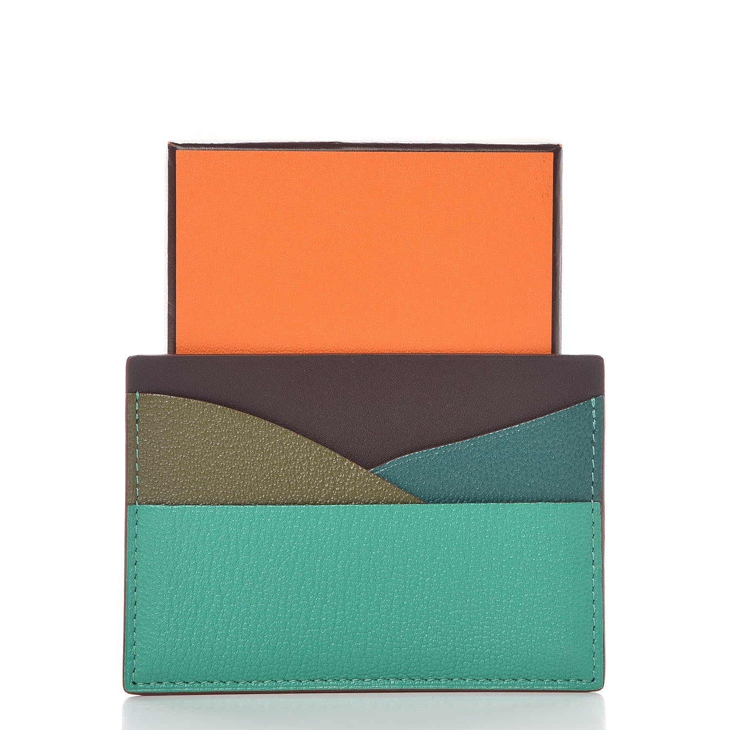 Hermes Chevre Mysore Epsom Landscape Petit H Card Case 7 of 7