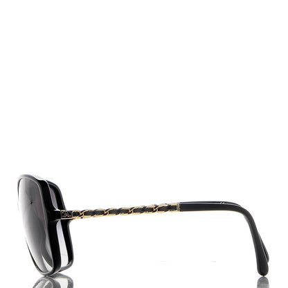 Chanel Lambskin Square Chain Sunglasses 5210-Q Black 3 of 9