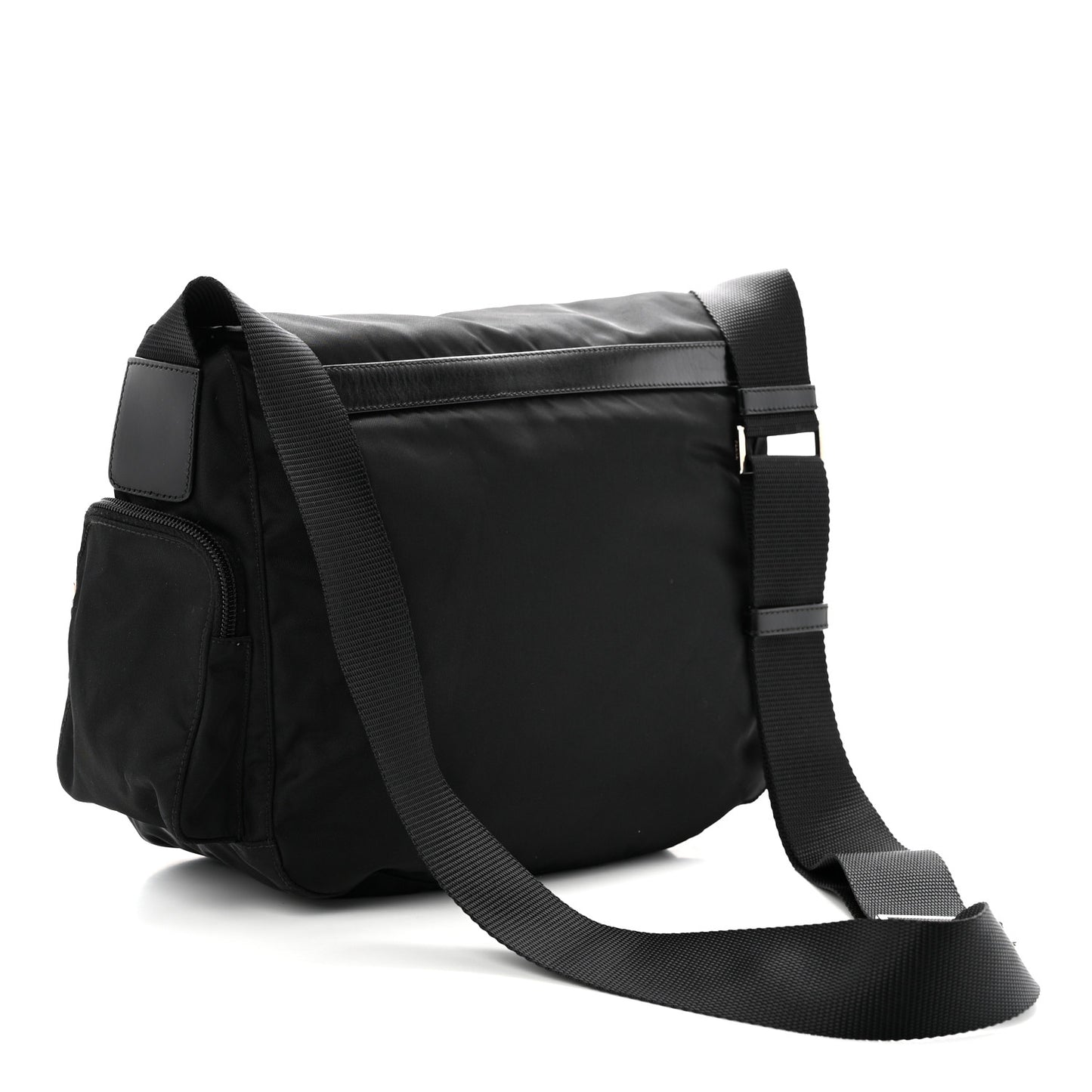 Nylon Vela Sport Messenger Bag Black