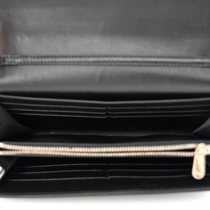 Christian Dior Grained Calfskin Diorama Wallet on Chain Pouch Black 5 of 10