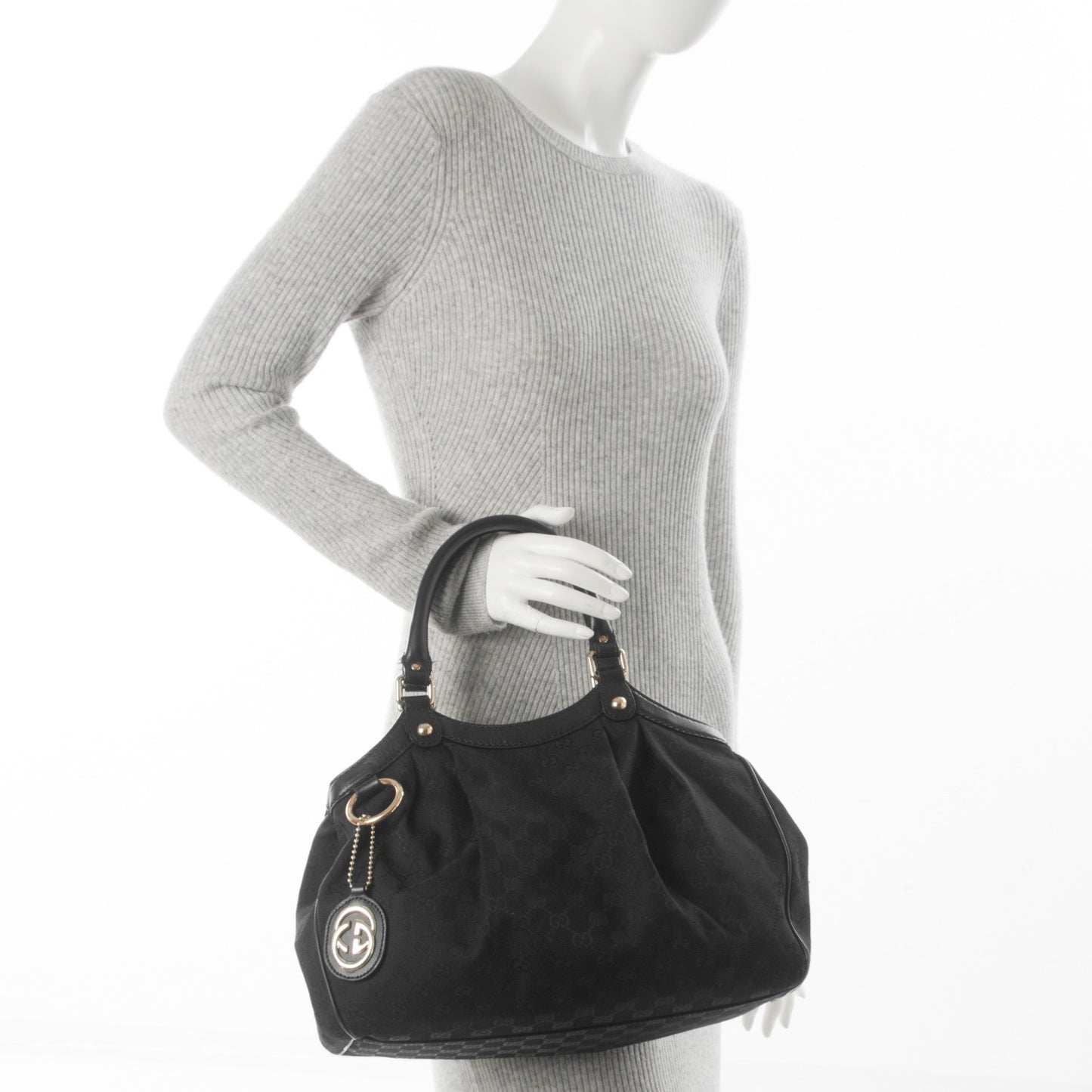 Monogram Medium Sukey Tote Black