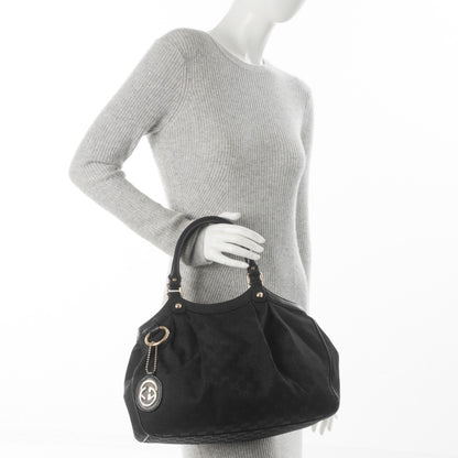Gucci Monogram Medium Sukey Tote Black 2 of 11