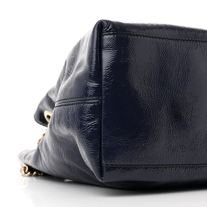 Gucci Vernice Naplack  Medium Soho Chain Shoulder Bag Uniform Blue 9 of 11