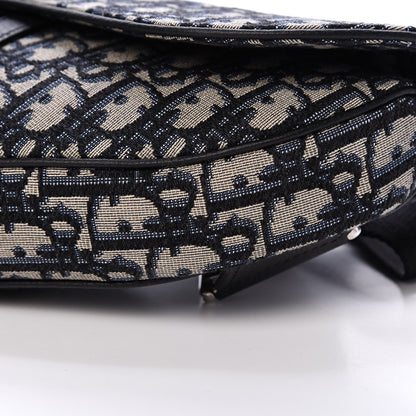 Christian Dior Oblique Mens Saddle Bag Blue 9 of 9