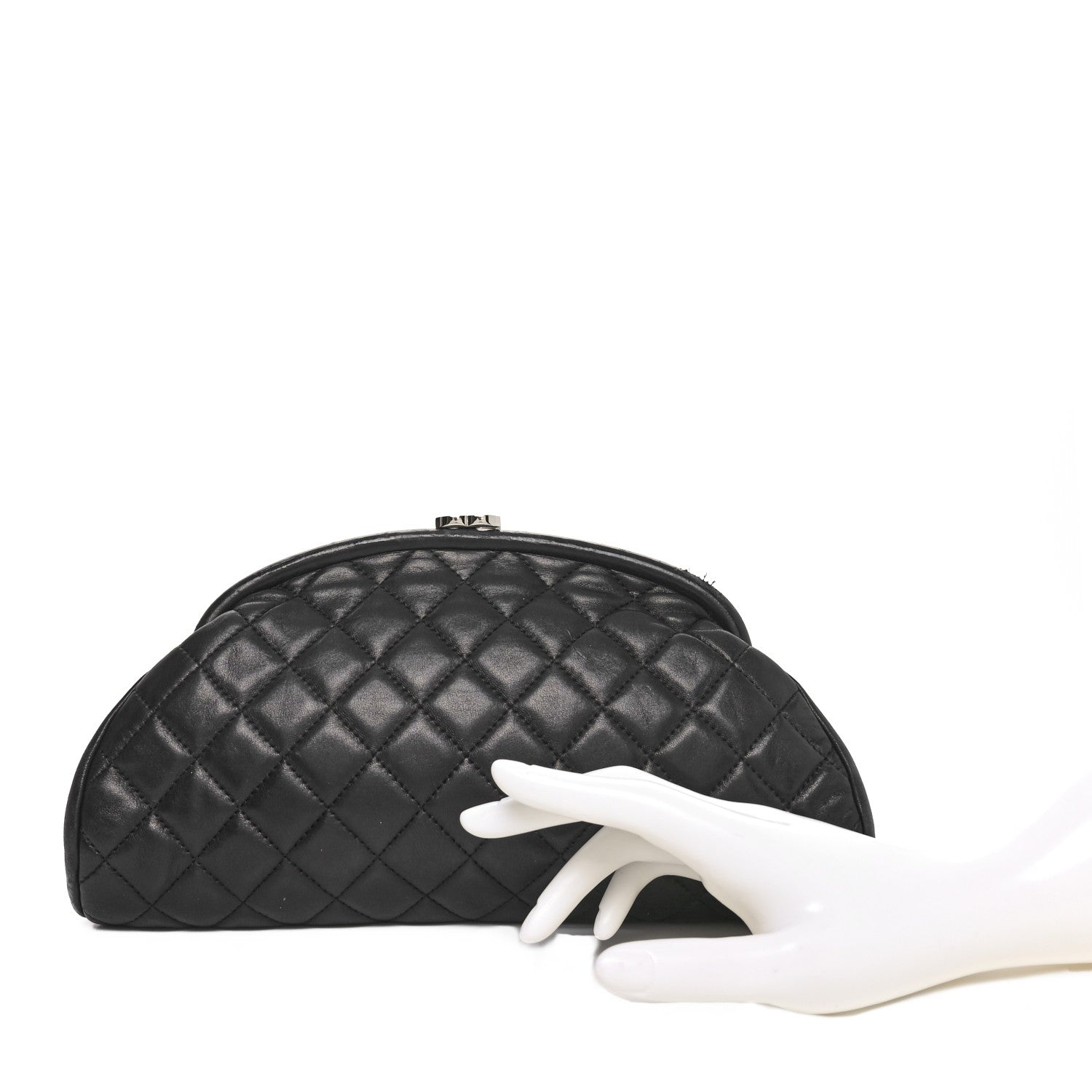 Chanel Lambskin Quilted Timeless Clutch Black 2 of 10