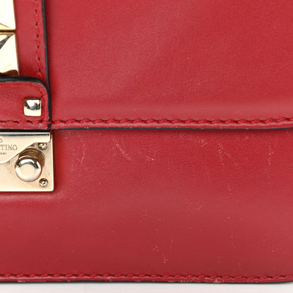 Valentino Garavani Vitello Medium Glam Lock Rockstud Flap Red 14 of 20